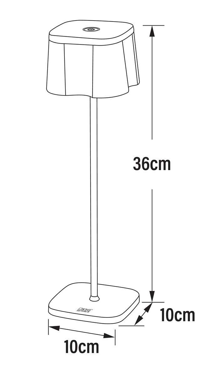 Konstsmide Nice LED USB-Tischleuchte schwarz, Farbtemperatur, dimmba