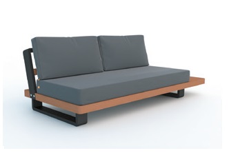 Fitz Roy Lounge Alu lava / Teak