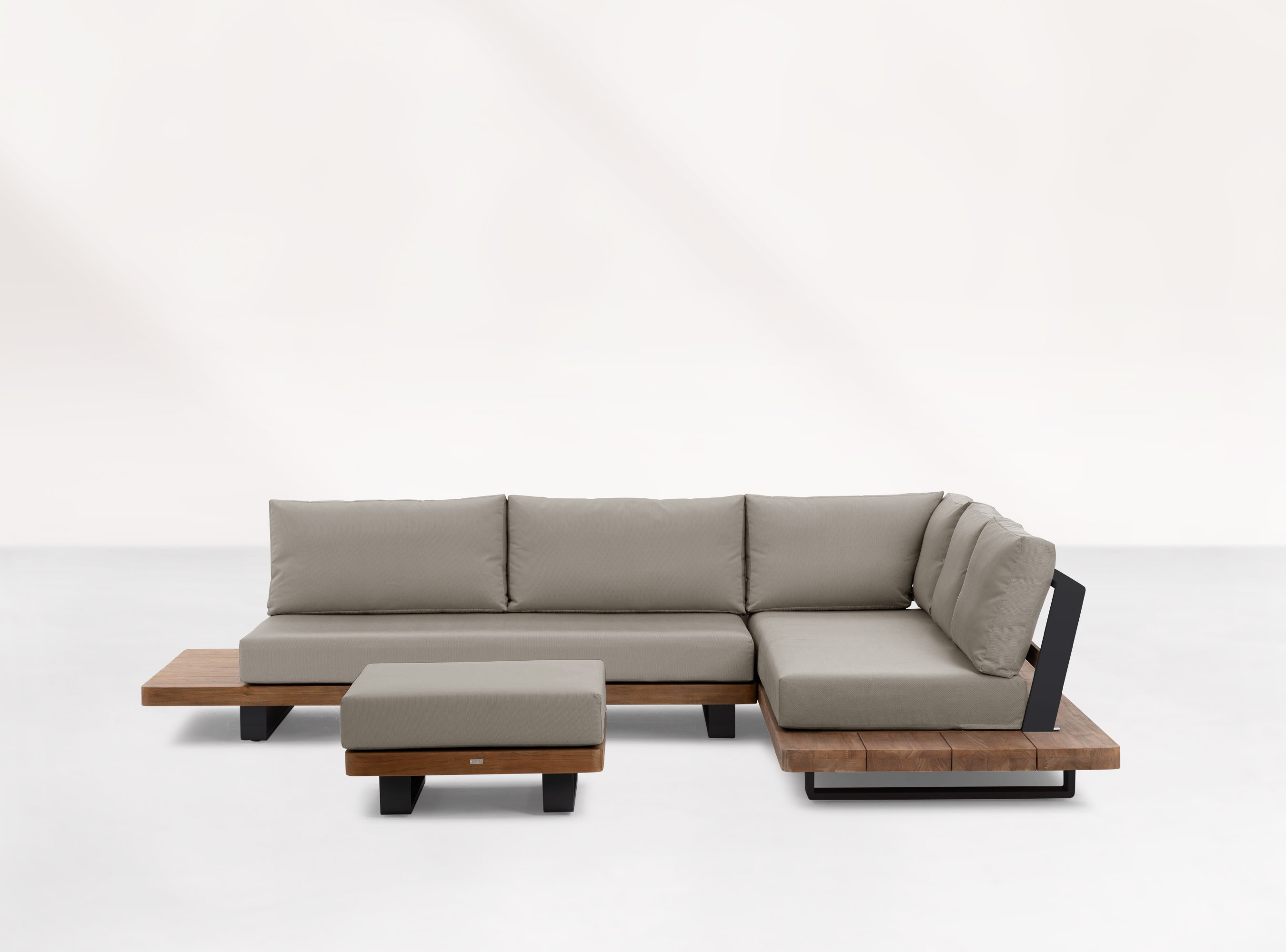 Life Loungeecke Set4 FITZ ROY Teak lava inkl. Polster