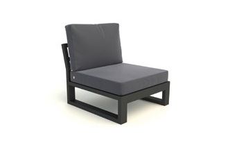 Soho Lounge Alu lava / Teak