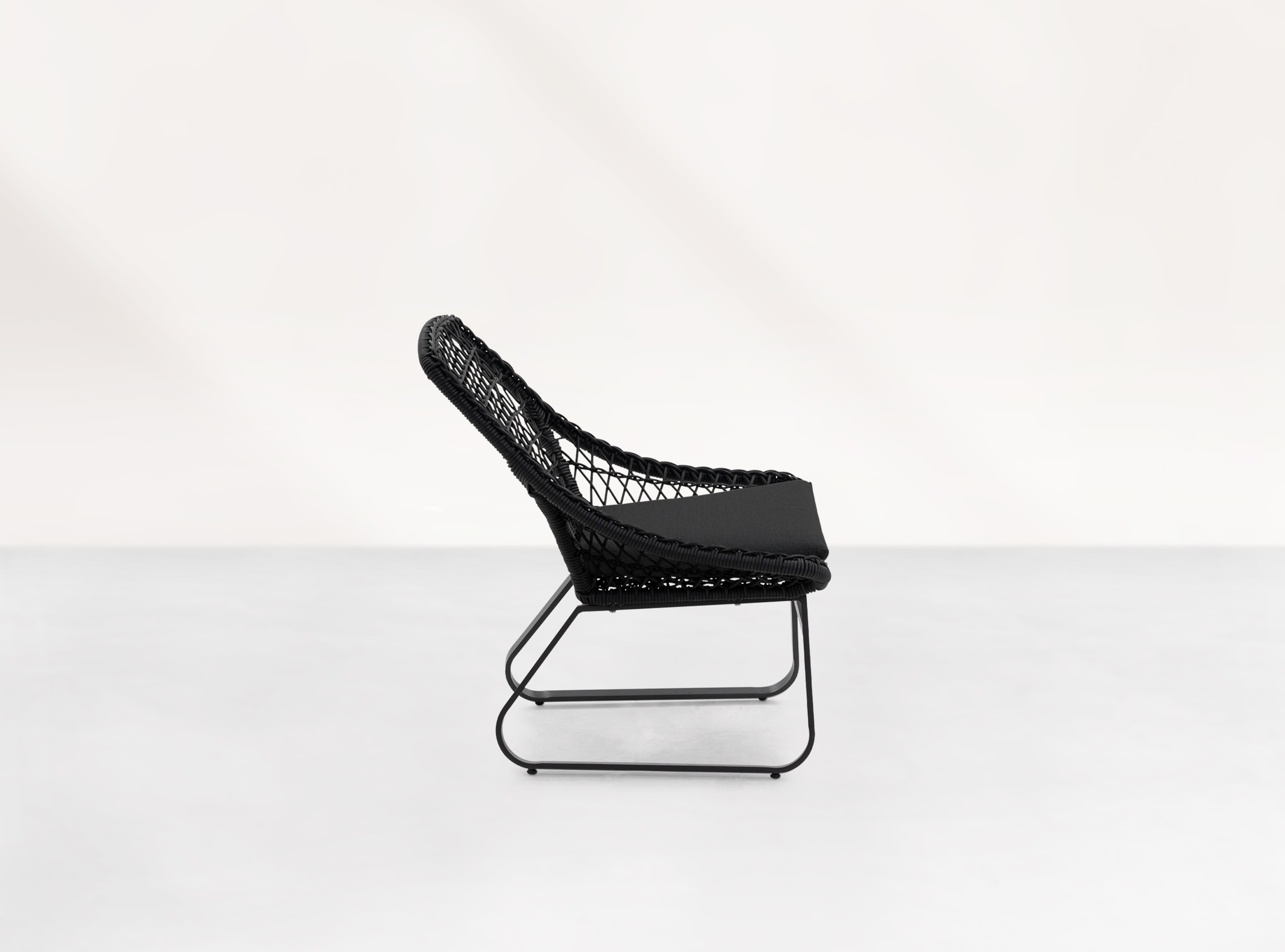 life Siesta Lounge Stuhl lava/schwarz Geflecht + soltex graphit