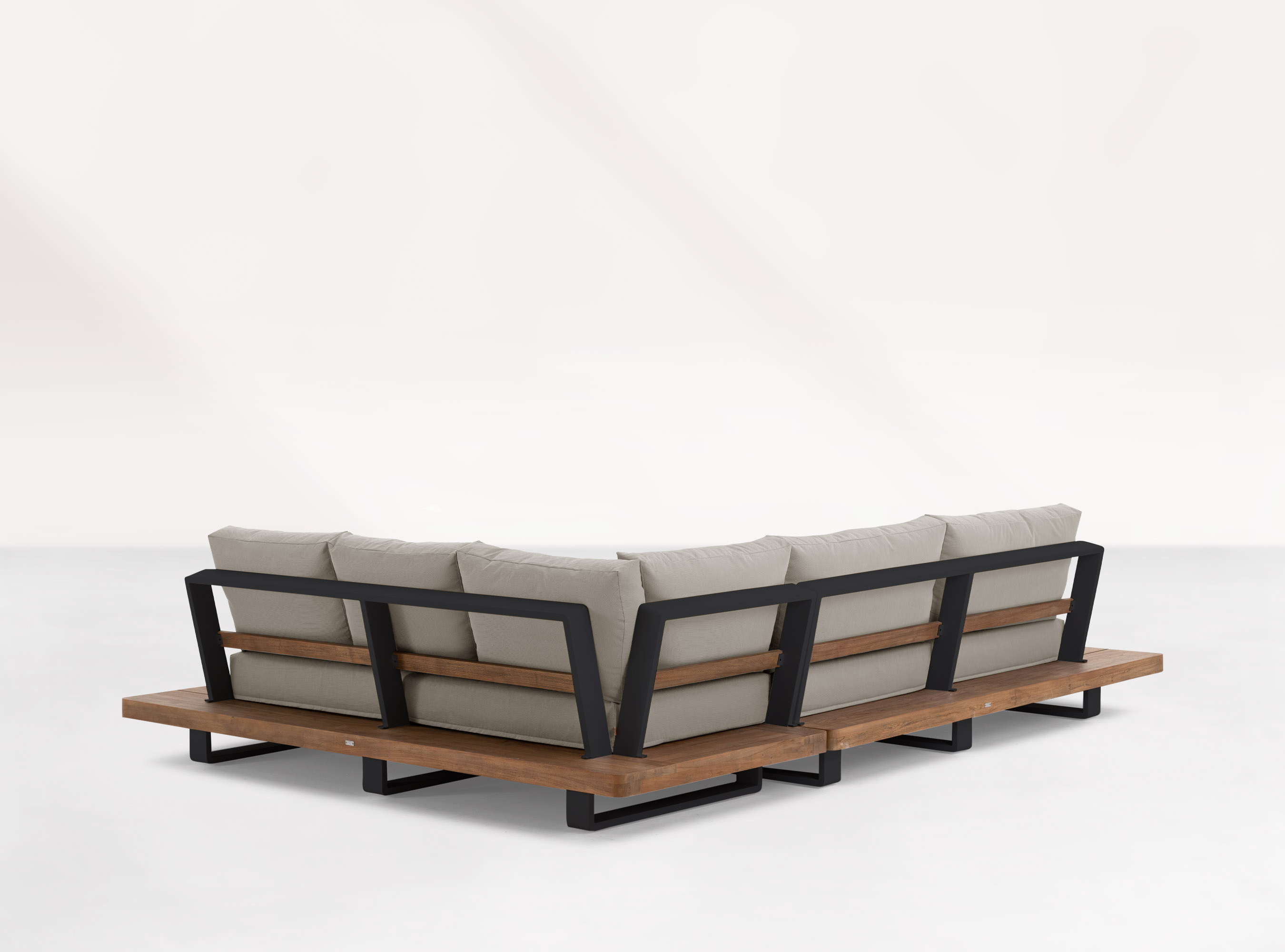 Life Loungeecke Set4 FITZ ROY Teak lava inkl. Polster