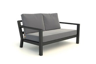 LIFE - Timber lounge lava 2-Sitz Bank All Weather mausgrau