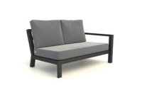 Timber Lounge Alu lava Bank mit Armlehne links All Weather Taupe
