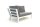 Life Timber Lounge weiß offene Bank rechts hohe Armlehne All Weather mausgrau