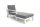 LIFE - Timber lounge weiß chaise longue rechts Soltex nebelgrau