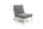 Life Timber Lounge weiß Mittel-Element All Weather mausgrau