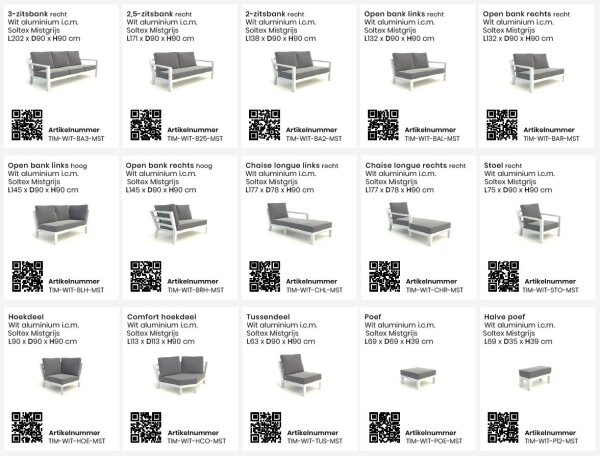 Life Timber Lounge weiß Hocker Comforma sand