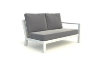 LIFE - Timber lounge weiß 2-Sitz Bank links Comforma steel