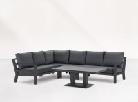 LIFE Dining-Loungeecke Set1 TIMBER lava inkl. Polster in All Weather Carbon