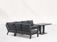 LIFE Dining-Loungeecke Set1 TIMBER lava inkl. Polster in All Weather Carbon