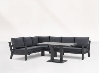 LIFE Dining-Loungeecke Set1 TIMBER lava inkl. Polster in All Weather Carbon