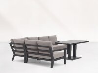 LIFE Dining-Loungeecke Set1 TIMBER lava inkl. Polster in All Weather Khaki