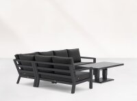 LIFE Dining-Loungeecke Set1 TIMBER lava inkl. Polster in Soltex Grafiet