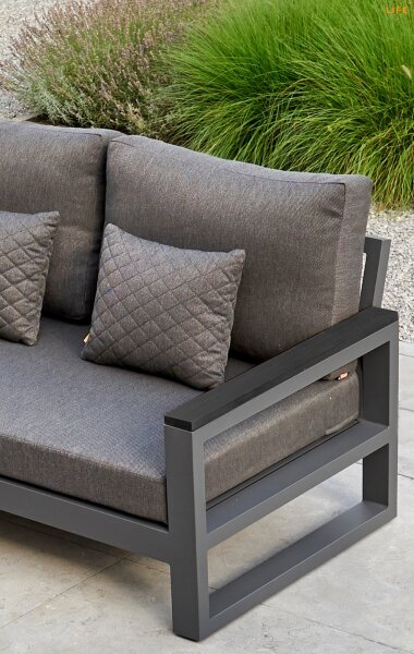 LIFE - Soho lounge lava halber Fußhocker Soltex olivgrün