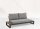 LIFE - Soho lounge lava/FSC robust Teak 2-Sitz Bank+Seitentisch KD Comforma steel