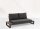 LIFE - Soho lounge lava/FSC robust Teak 2-Sitz Bank+Seitentisch KD Comforma basalt