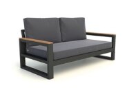LIFE - Soho lounge lava/FSC robust Teak 2-Sitz Bank KD Comforma basalt