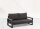 LIFE - Soho lounge lava/FSC robust Teak 2-Sitz Bank KD Comforma basalt