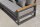 LIFE - Soho lounge lava/FSC robust Teak 2-Sitz Bank links+ Armlehne KD Comforma steel