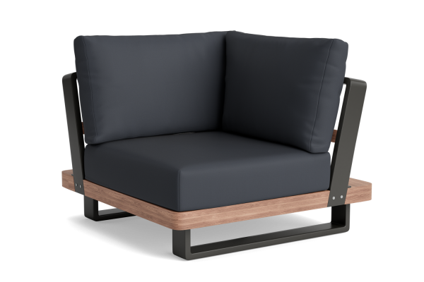 LIFE - Fitz Roy lounge lava/robust Teak Ecke All Weather carbon