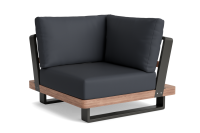 LIFE - Fitz Roy lounge lava/robust Teak Ecke All Weather...
