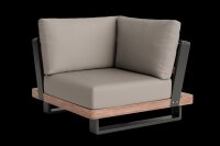 LIFE - Fitz Roy lounge lava/robust Teak Ecke All Weather...