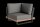 LIFE - Fitz Roy lounge lava/robust Teak Ecke Soltex nebelgrau