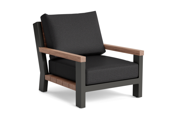 LIFE - Legend lounge lava - robust Teak - Sessel Soltex graphit