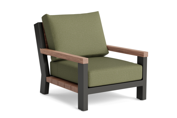 LIFE - Legend lounge lava - robust Teak - Sessel Soltex olivgrün