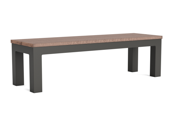 LIFE - Mixx Gartenbank lava - 128x40cm - robust Teak