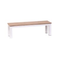 Life Mixx Gartenbank weiß 200x40 Mixx robust teak