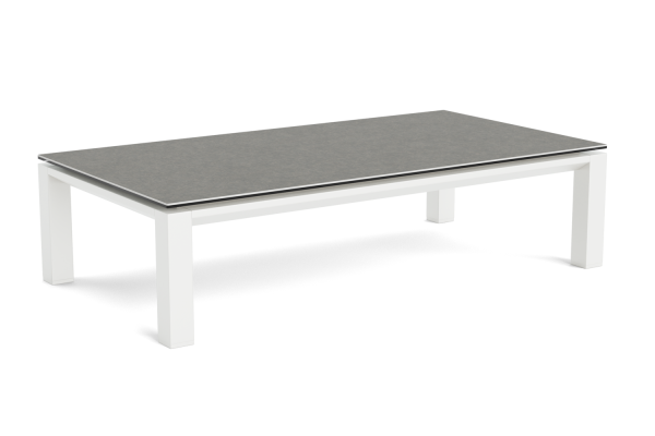 LIFE - Concept Loungetisch weiß 140x75 Keramik betonlook