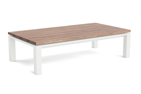 LIFE - Concept Loungetisch weiß 140x75 Mixx robust Teak