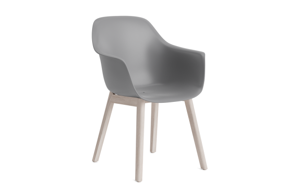 Life Denver Schalenstuhl grey Teak - nebelgrau