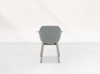 Life Denver Schalenstuhl grey Teak - nebelgrau