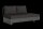 LIFE - Edge lounge lava 2,5-Sitzer Bank links KD Comforma basalt