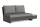 LIFE - Edge lounge lava/grau teak Bank mit Beistelltisch links KD Soltex nebelgrau