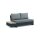 LIFE - Edge lounge lava/grau teak Bank mit Beistelltisch rechts KD Comforma steel