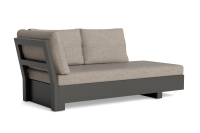 LIFE - Edge lounge lava 2,5-Sitz chaise links KD Soltex...