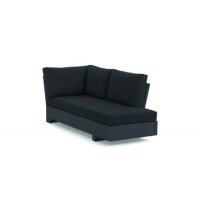 LIFE - Edge lounge lava 2,5-Sitz chaise links KD Soltex...