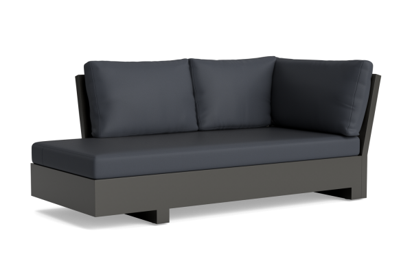 LIFE - Edge lounge lava chaise longue rechts KD All Weather carbon