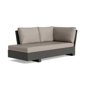 LIFE - Edge lounge lava chaise longue rechts KD All Weather khaki