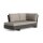 LIFE - Edge lounge lava chaise longue rechts KD All Weather khaki