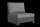 LIFE - Edge lounge lava Erweiterung KD All Weather nebelgrau