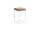 Life Gili Beistelltisch weiß 33x33x50 robust Teak 6cm