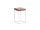 Life Gili Beistelltisch weiß 33x33x50 robust Teak 6cm