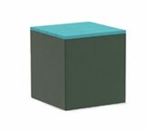 LIFE - Gili Pflanzkübel grün - 33x33x30cm - aluminium azure blue