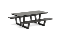 LIFE - Lotus Picknicktisch lava 210x90 Keramik betonlook...