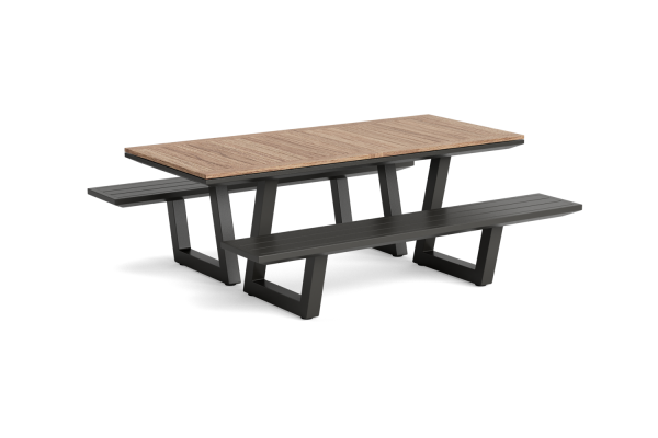 LIFE - Lotus Picknicktisch lava 210x90 Concept robust Teak